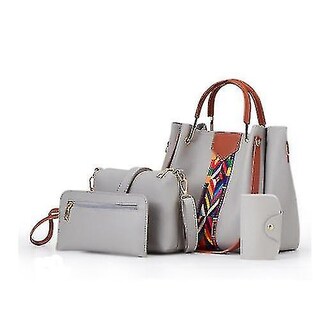 Foto 1 | Bolsos Huoguo Bolsos De Mujer De 4 Piezas Gris Claro - Venta Internacional.