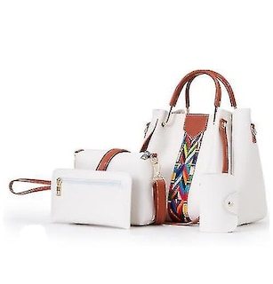 Foto 2 | Bolsos Huoguo Bolsos De Mujer De 4 Piezas De Piel Sintética Negra - Venta Internacional.