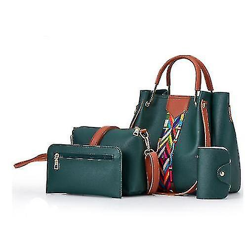 Foto 5 pulgar | Bolsos Huoguo Bolsos De Mujer De 4 Piezas De Piel Sintética Negra - Venta Internacional.