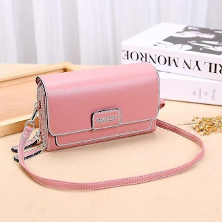 Foto 1 | Bolso De Mano Huoguo De Piel De 18 Cm Para Mujer Con Hombro Color Rosa - Venta Internacional.