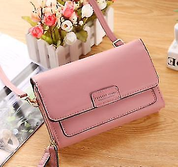 Foto 2 | Bolso De Mano Huoguo De Piel De 18 Cm Para Mujer Con Hombro  Color Rosa - Venta Internacional.