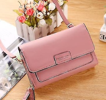 Foto 2 | Bolso De Mano Huoguo De Piel De 18 Cm Para Mujer Con Hombro Color Rosa - Venta Internacional.