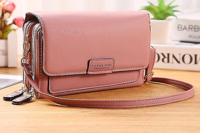 Foto 4 pulgar | Bolso De Mano Huoguo De Piel De 18 Cm Para Mujer Con Hombro  Color Rosa - Venta Internacional.