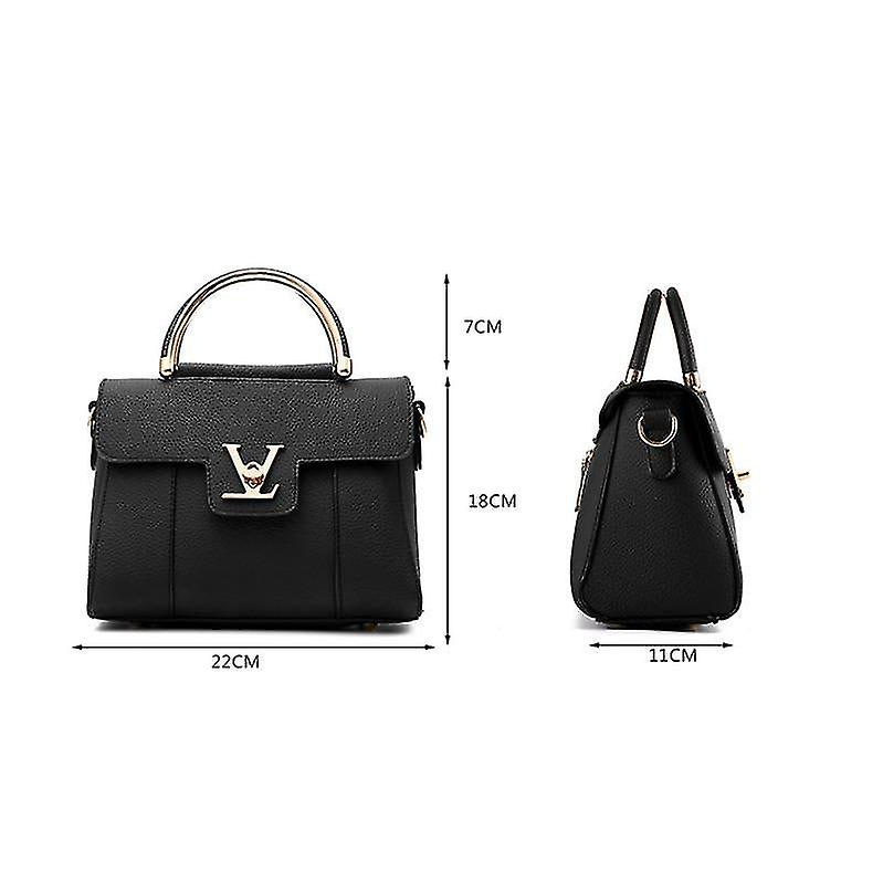 Foto 3 pulgar | Bolso De Mano Huoguo  Bolso De Mano De Piel De Lujo Para Mujer  Negro - Venta Internacional.