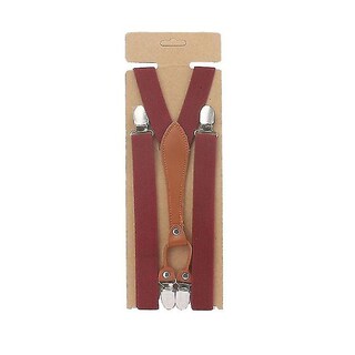 Foto 4 | Cinturón Huoguo Skinny Slim Basic Para Mujer Con Tirantes De Piel Marrón - Venta Internacional.