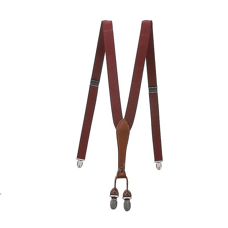 Foto 6 pulgar | Cinturón Huoguo Skinny Slim Basic Para Mujer Con Tirantes De Piel Marrón - Venta Internacional.