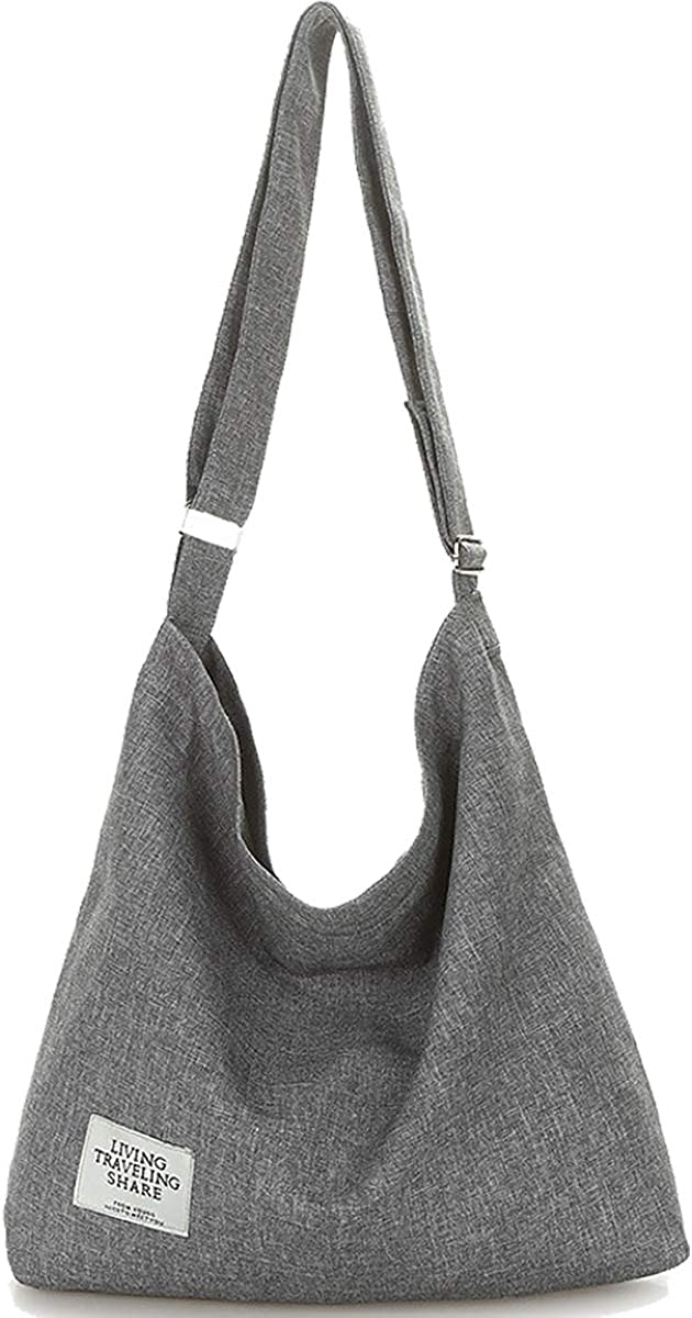 Foto 2 pulgar | Bolso Hobo Huoguo De Lona Para Mujer  Bandolera  Playa Y Viajes - Venta Internacional.