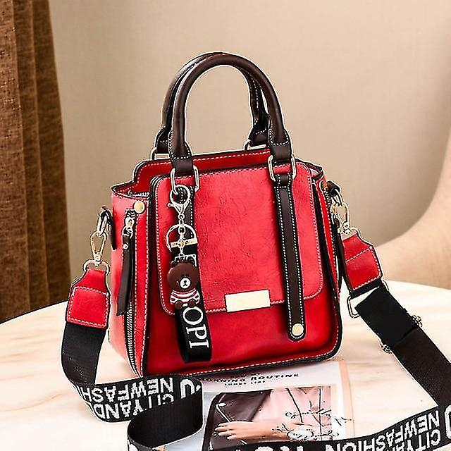 Foto 2 | Bolsos De Mano Huoguo Fashion De Piel Sintética Para Mujer  Color Rojo  21 X 21 X 11 Cm - Venta Internacional.
