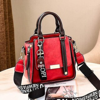 Foto 2 | Bolsos De Mano Huoguo Fashion De Piel Sintética Para Mujer Color Rojo 21 X 21 X 11 Cm - Venta Internacional.