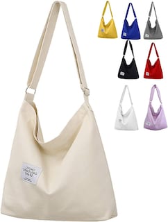 Foto 1 | Bolso Hobo Huoguo De Lona Para Mujer Bandolera Playa Y Viajes - Venta Internacional.