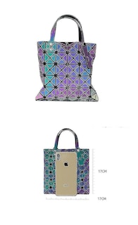 Foto 3 | Bolso Huoguo Monedero Geométrico Holográfico Para Mujer - Venta Internacional.