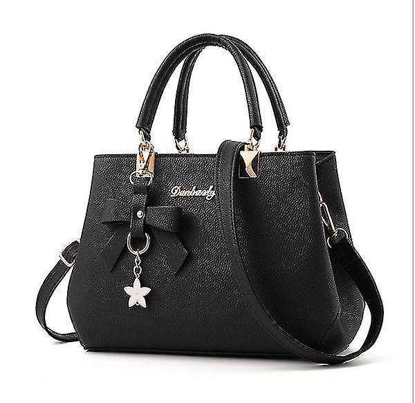 Foto 1 | Bolso De Mano Huoguo Para Mujer  Piel Sintética  Con Hombros  Color Negro  26 X 20 X 12 Cm - Venta Internacional.