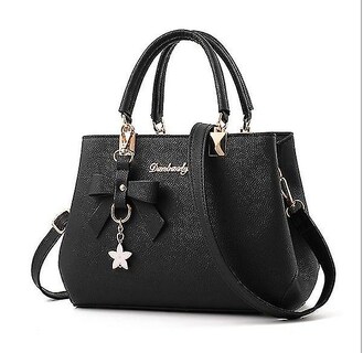 Foto 1 | Bolso De Mano Huoguo Para Mujer Piel Sintética Con Hombros Color Negro 26 X 20 X 12 Cm - Venta Internacional.