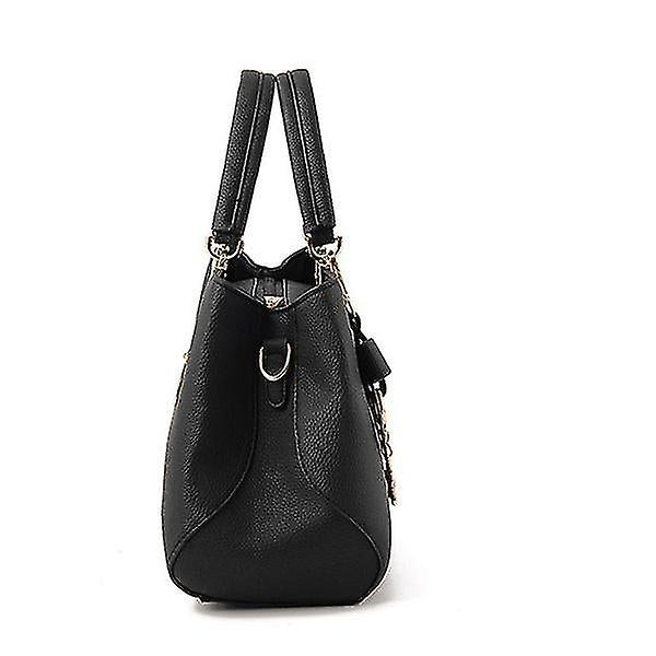 Foto 3 pulgar | Bolso De Mano Huoguo Para Mujer  Piel Sintética  Con Hombros  Color Negro  26 X 20 X 12 Cm - Venta Internacional.