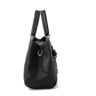 Foto 2 | Bolso De Mano Huoguo Para Mujer Piel Sintética Con Hombros Color Negro 26 X 20 X 12 Cm - Venta Internacional.