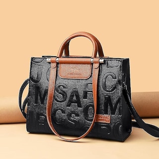 Foto 2 | Bolso De Mano Huoguo De Gran Capacidad De Piel Retro Para Mujer Color Marrón - Venta Internacional.