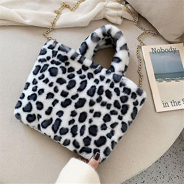Foto 2 pulgar | Bolso Huoguo Bolso De Hombro Con Cadena De Piel Cálida De Felpa Para Invierno  Blanco - Venta Internacional.