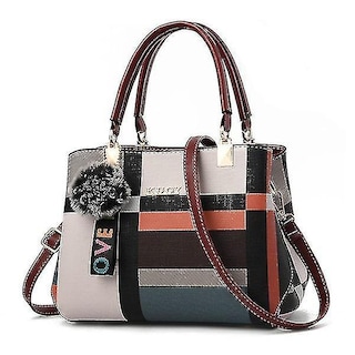 Foto 1 | Bolso De Mano Huoguo Crossbody De Piel Para Mujer Color Burdeos - Venta Internacional.