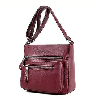 Foto 1 | Bolso Huoguo 23 Cm Moda Femenina Cuero De Lujo Rojo - Venta Internacional.