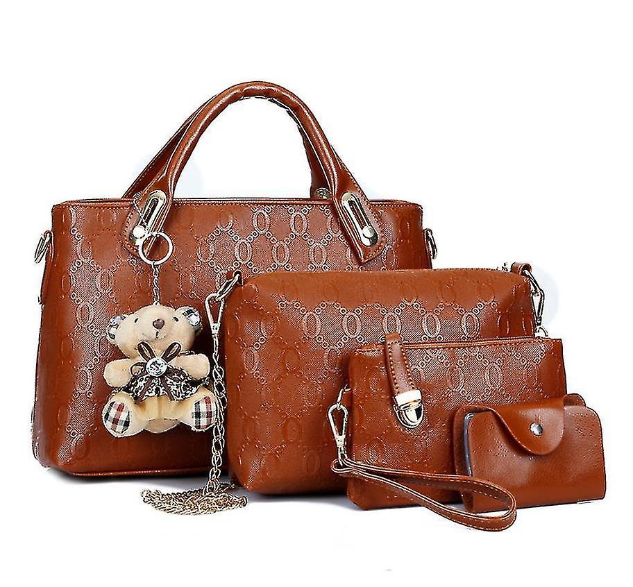 Foto 6 pulgar | Bolsos Huoguo  Bandolera Blanca Cremosa De 4 Piezas Para Mujer - Venta Internacional.