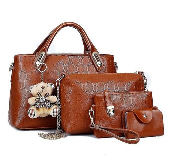Foto 5 | Bolsos Huoguo Bandolera Blanca Cremosa De 4 Piezas Para Mujer - Venta Internacional.