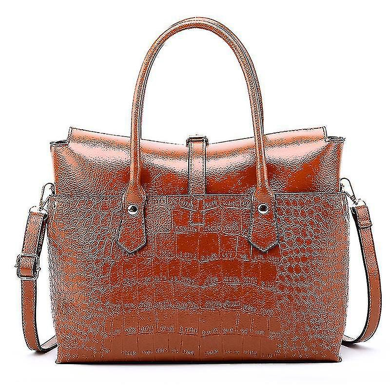 Foto 3 pulgar | Bolso De Mano Huoguo Para Mujer  Casual  De Piel Sintética Marrón - Venta Internacional.