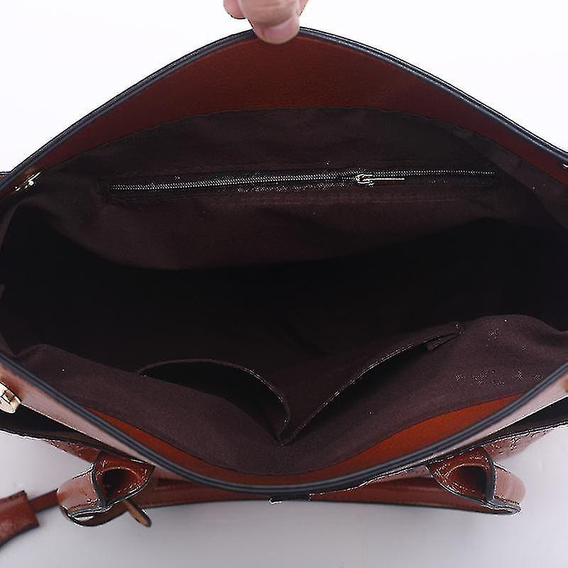 Foto 4 pulgar | Bolso De Mano Huoguo Para Mujer  Casual  De Piel Sintética Marrón - Venta Internacional.
