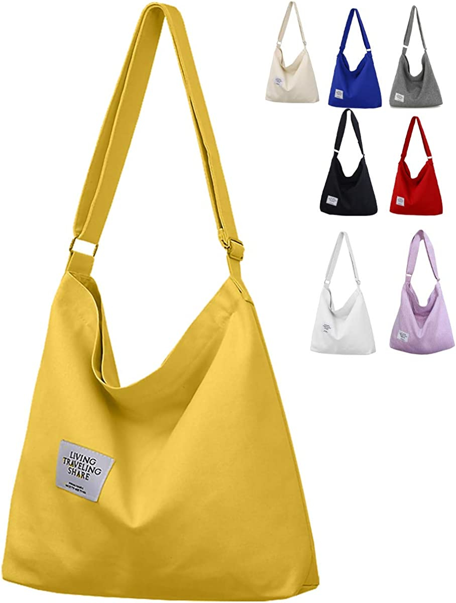 Foto 1 | Bolso Hobo Huoguo De Lona Para Mujer  Bandolera  Playa Y Viajes - Venta Internacional.