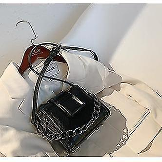 Foto 4 pulgar | Bolso De Mano Huoguo Retro Chains Hasp Bucket De Piel Sintética Negro - Venta Internacional.