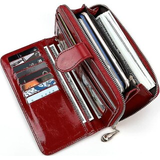 Foto 1 | Bolsos Huoguo Carteras De Piel Para Mujer Rojas 19 X 10 X 3 Cm - Venta Internacional.