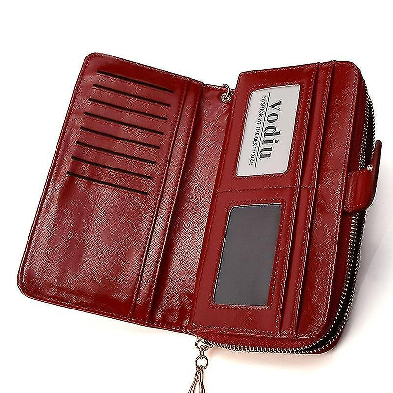 Foto 4 pulgar | Bolsos Huoguo  Carteras De Piel Para Mujer  Rojas  19 X 10 X 3 Cm - Venta Internacional.