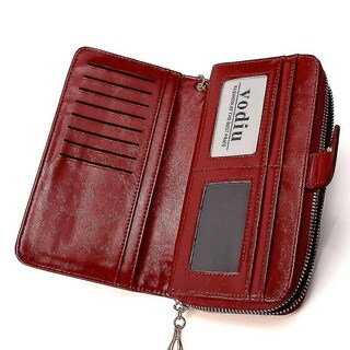 Foto 3 | Bolsos Huoguo Carteras De Piel Para Mujer Rojas 19 X 10 X 3 Cm - Venta Internacional.