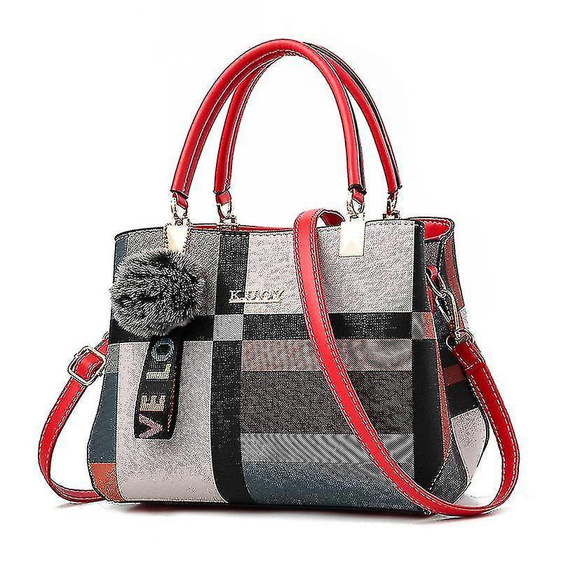 Foto 4 pulgar | Bolso De Mano Huoguo Para Mujer  Piel De Hombro  Color Rojo Brillante - Venta Internacional.