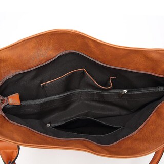 Foto 3 | Bolso Huoguo Vintage Tote Para Mujer De Piel Sintética Marrón - Venta Internacional.