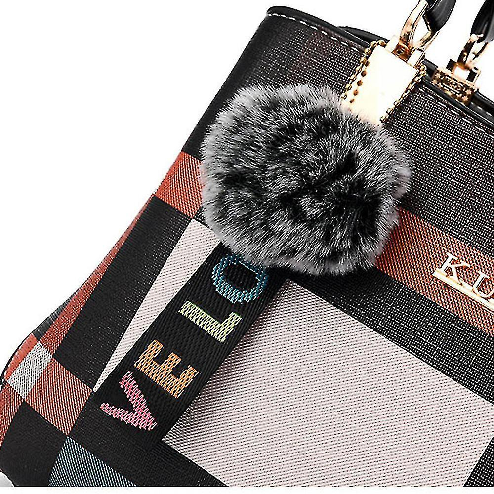 Foto 4 pulgar | Bolso Huoguo De Piel Para Mujer  Color Marrón A Juego  27 X 12 X 19 Cm - Venta Internacional.