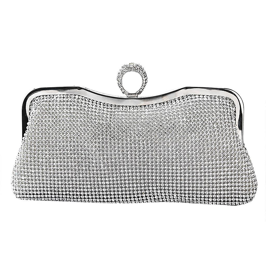 Foto 2 pulgar | Bolso De Noche Huoguo  Bolso De Mano Para Fiesta Con Diamantes De Imitación  Para Mujer - Venta Internacional.