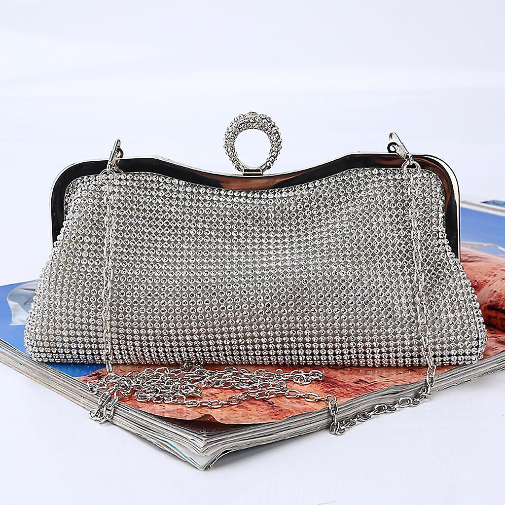 Foto 3 pulgar | Bolso De Noche Huoguo  Bolso De Mano Para Fiesta Con Diamantes De Imitación  Para Mujer - Venta Internacional.