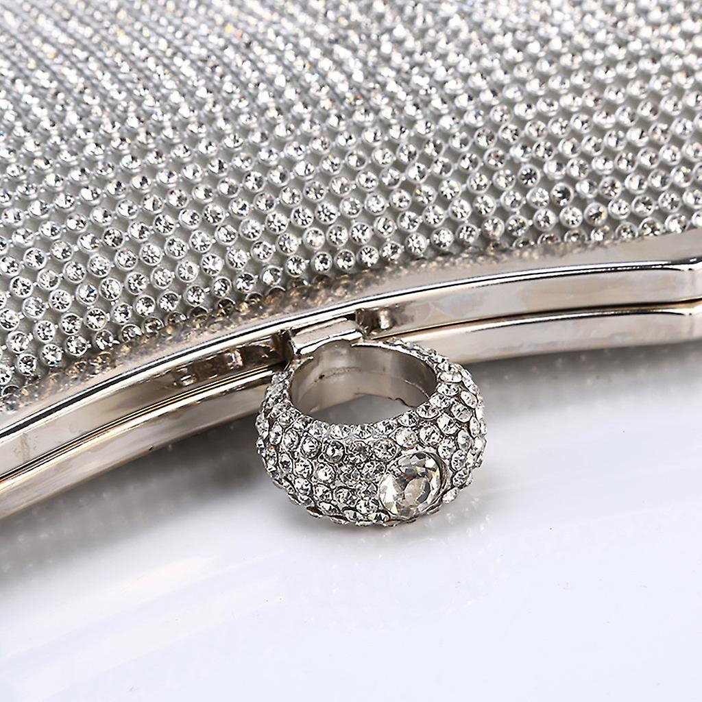 Foto 4 pulgar | Bolso De Noche Huoguo  Bolso De Mano Para Fiesta Con Diamantes De Imitación  Para Mujer - Venta Internacional.