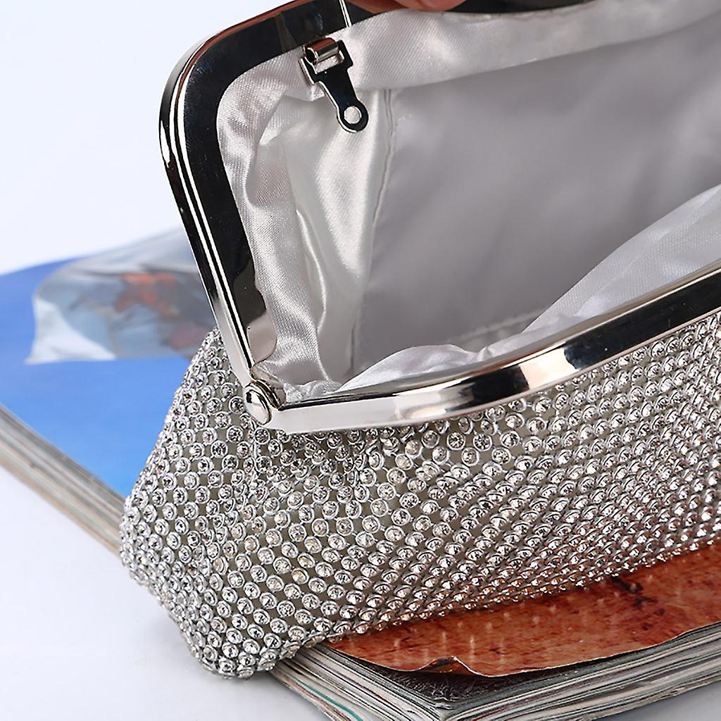 Foto 5 pulgar | Bolso De Noche Huoguo  Bolso De Mano Para Fiesta Con Diamantes De Imitación  Para Mujer - Venta Internacional.