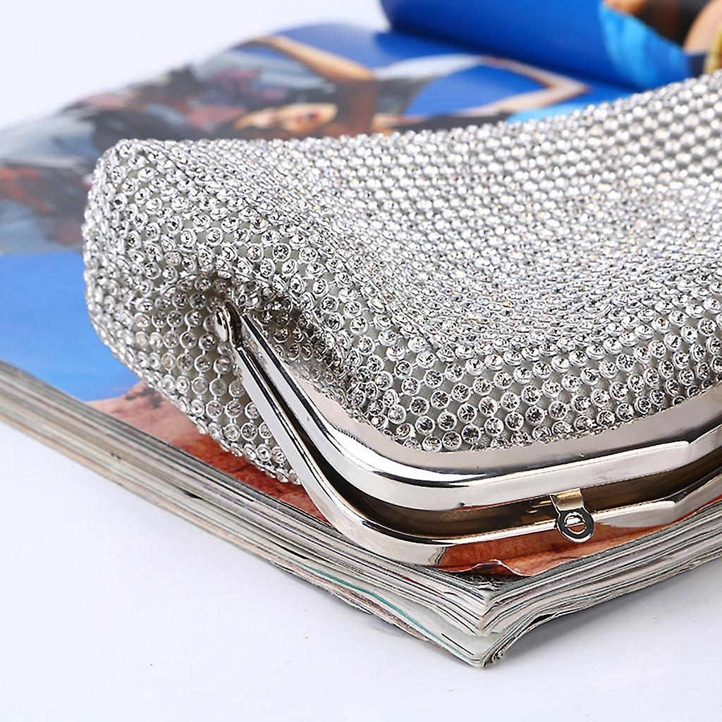 Foto 6 pulgar | Bolso De Noche Huoguo  Bolso De Mano Para Fiesta Con Diamantes De Imitación  Para Mujer - Venta Internacional.