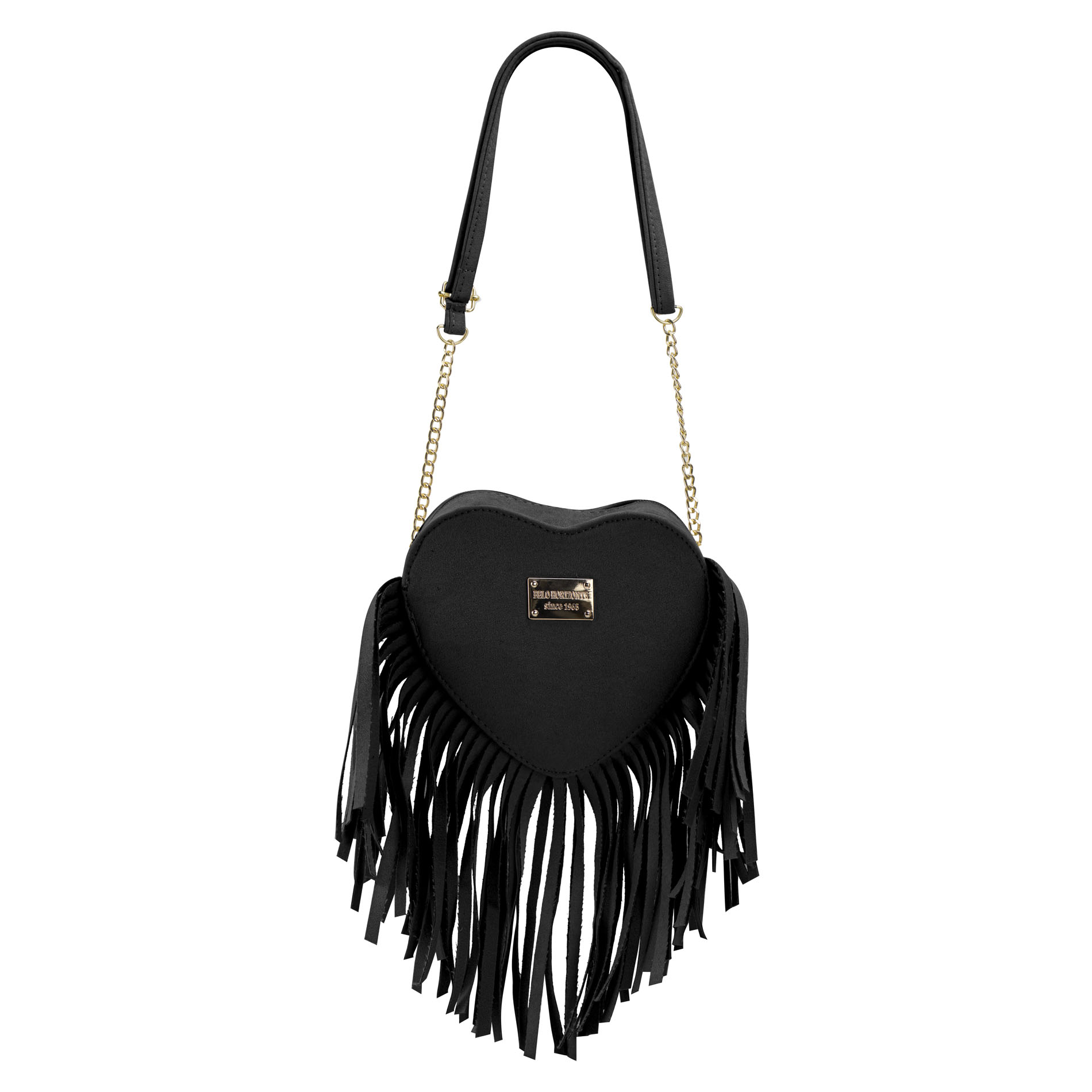 Foto 1 | Bolso Para Dama Negro Duarzno Barbas Sintetico Baby Yamilet Corazón Nueva Imagen