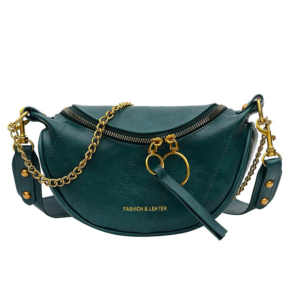 Foto 2 pulgar | Bolso De Hombro Huoguo  Unisex  Moderno  De Piel Con Doble Cremallera - Venta Internacional.