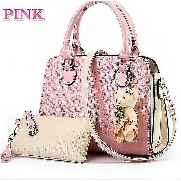 Foto 1 | Bolso Huoguo All Match Bear Colgante  Juego De 2 Piezas  Rosa - Venta Internacional.