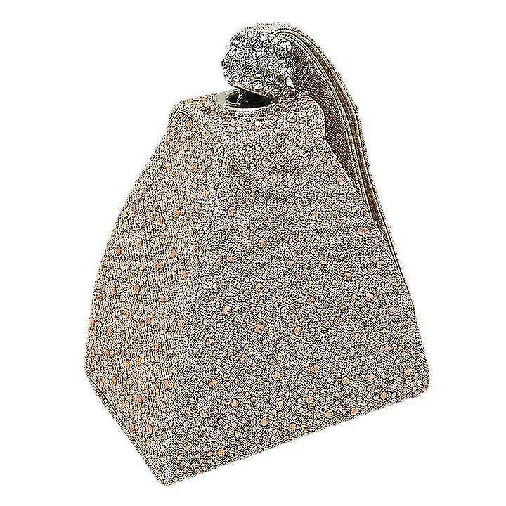Foto 2 pulgar | Bolso De Mano Huoguo Hot Drilling Para Mujer  Color Champán De Noche - Venta Internacional.