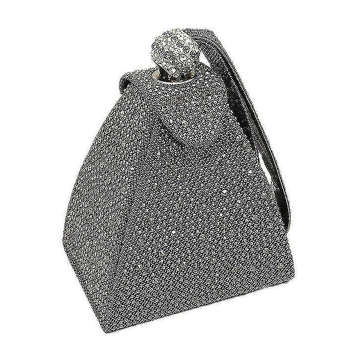 Foto 3 pulgar | Bolso De Mano Huoguo Hot Drilling Para Mujer  Color Champán De Noche - Venta Internacional.