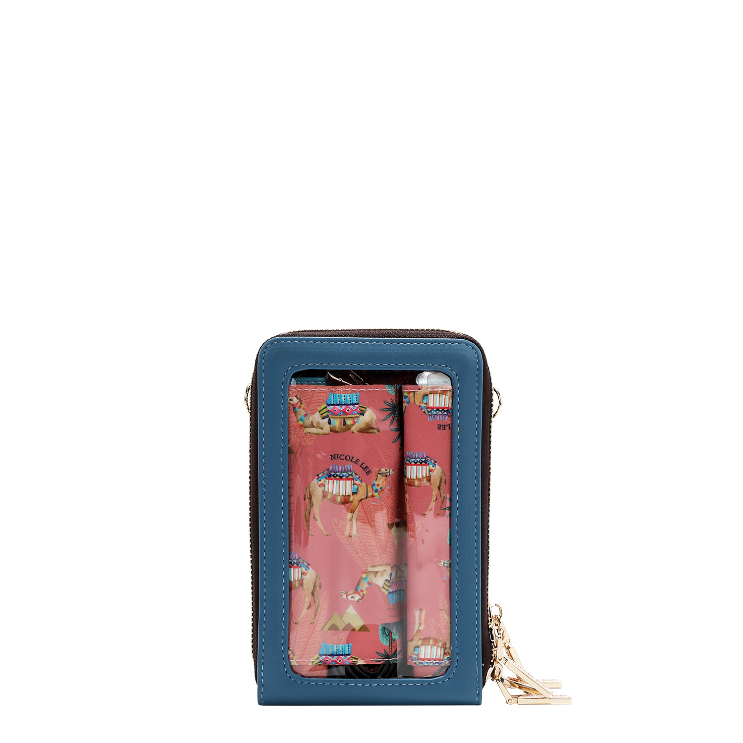 Foto 5 pulgar | Bolsa Portacelular Nicole Lee Estampada Queen Cleopatra