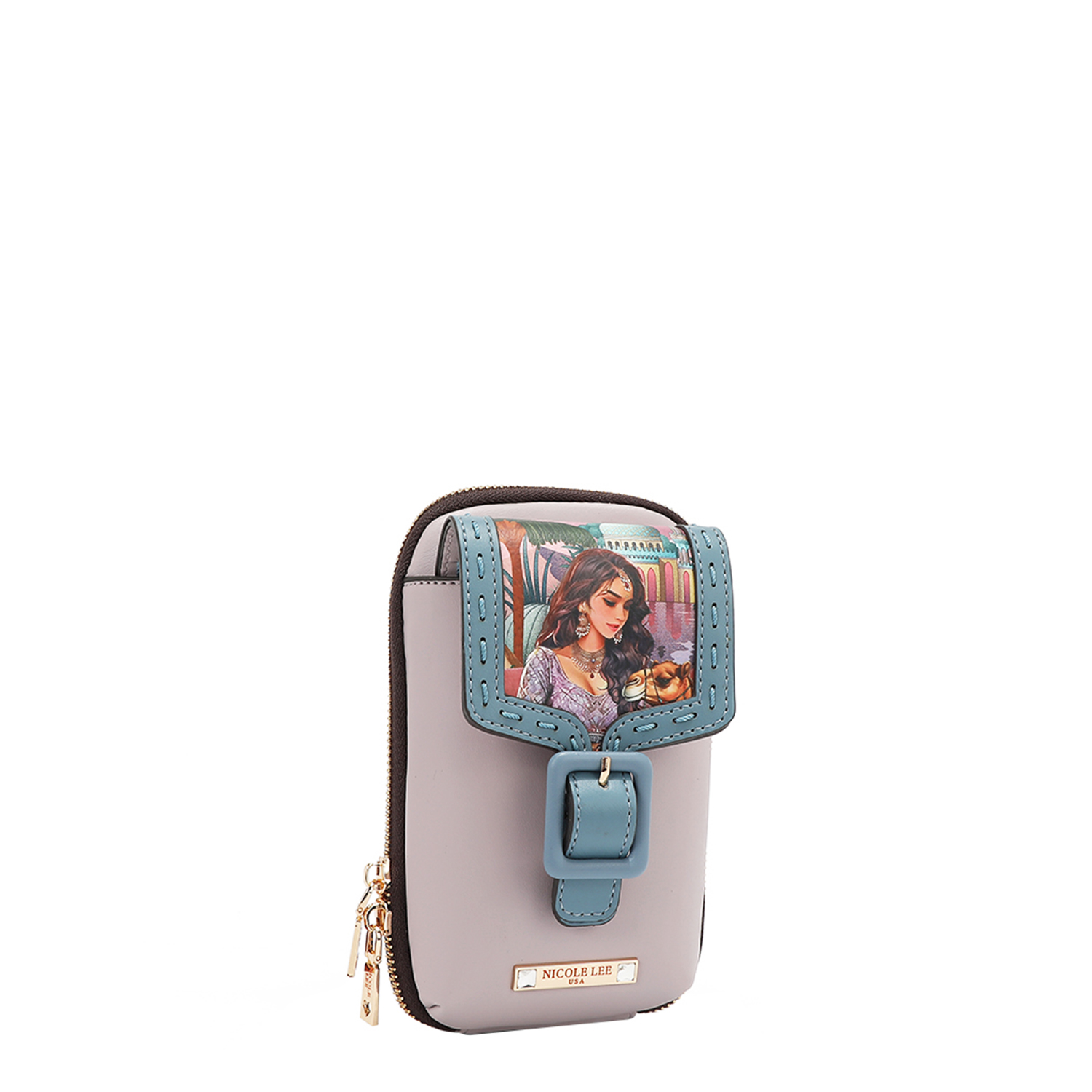 Foto 3 pulgar | Bolsa Crossbody De Nicole Lee Estampado Queen Cleopatra