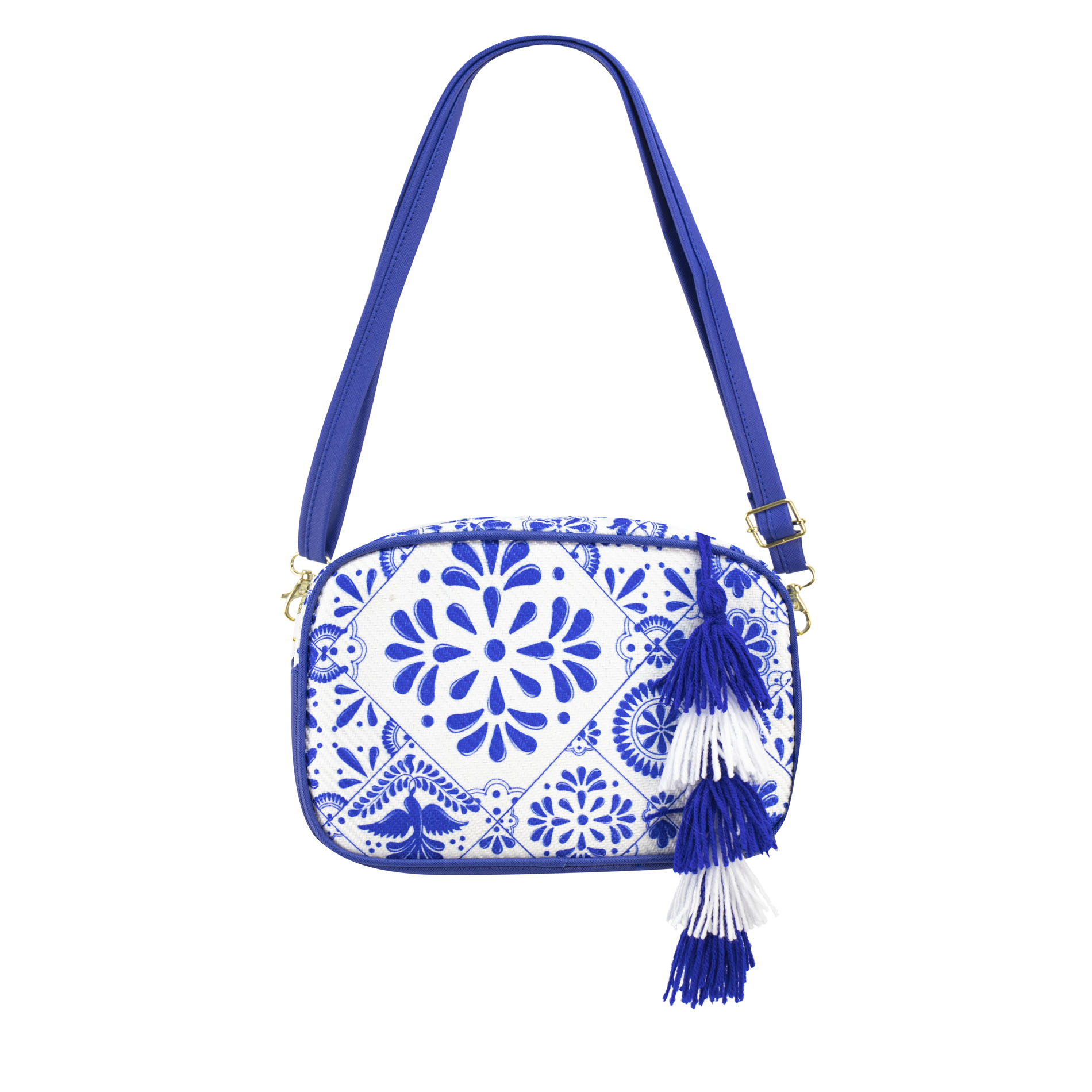 Mariconera Para Dama Azul Rey Talavera Yute Allison Nueva Imagen