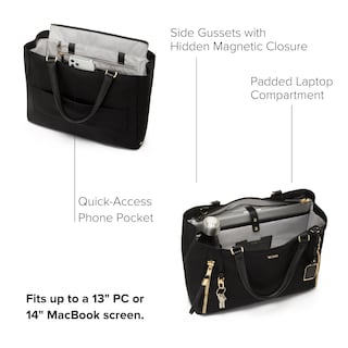 Foto 3 | Bolso Tumi Voyageur Valetta Para Mujer Negro Con Detalles Dorados - Venta Internacional.