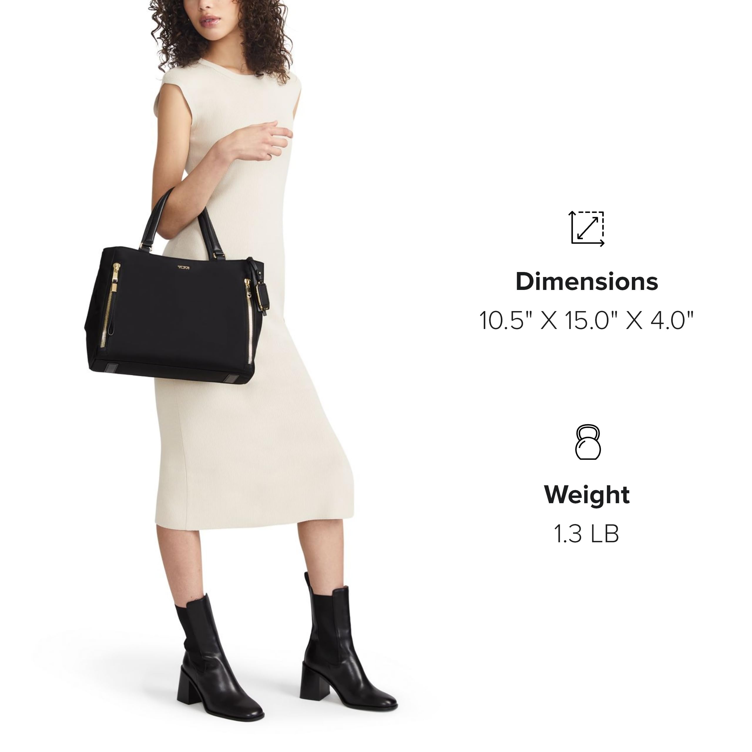 Foto 8 pulgar | Bolso Tumi Voyageur Valetta Para Mujer  Negro Con Detalles Dorados - Venta Internacional.